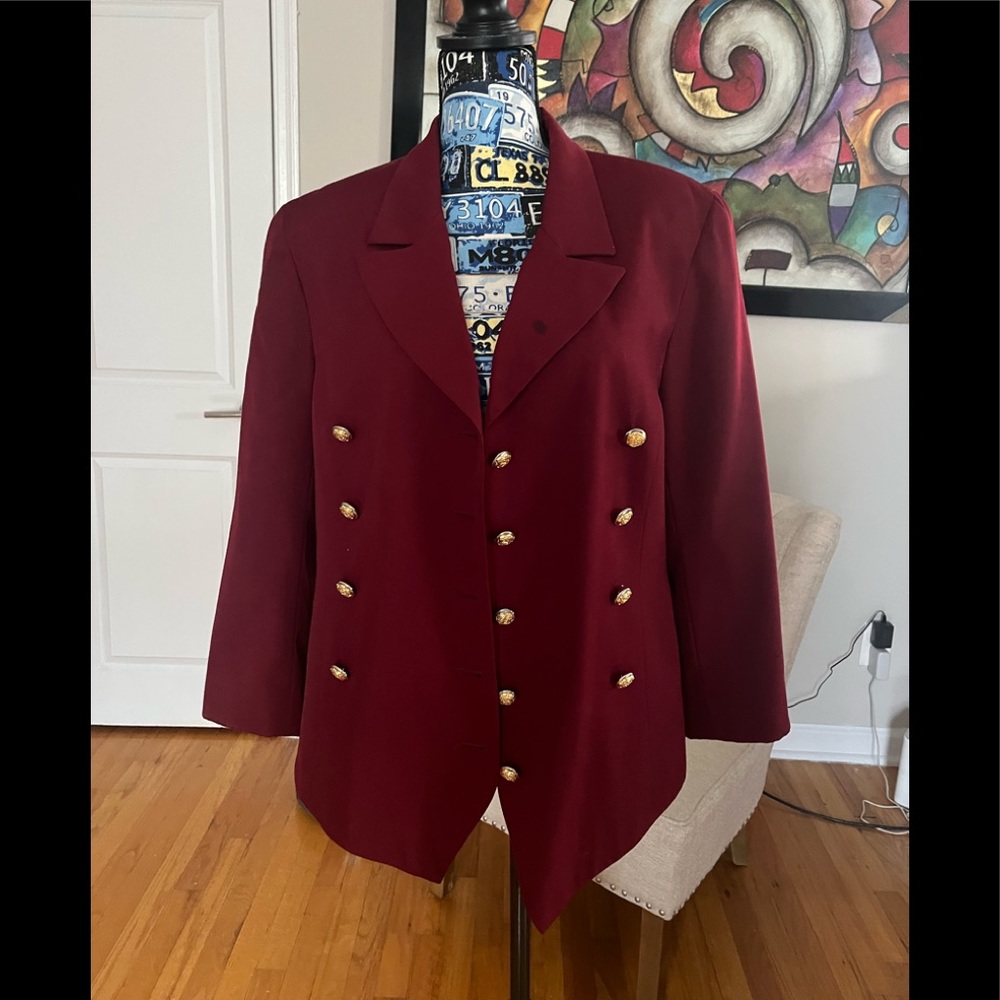 Nippon Studio Dark Red Blazer Size 12